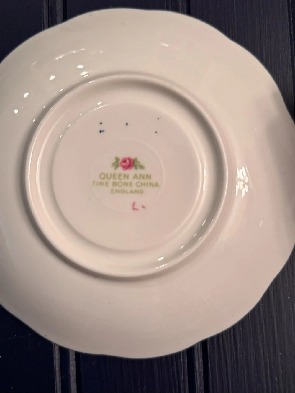 Vintage Queen Anne Fine Bone China Teacup & Saucer | Pink Rose Pattern
